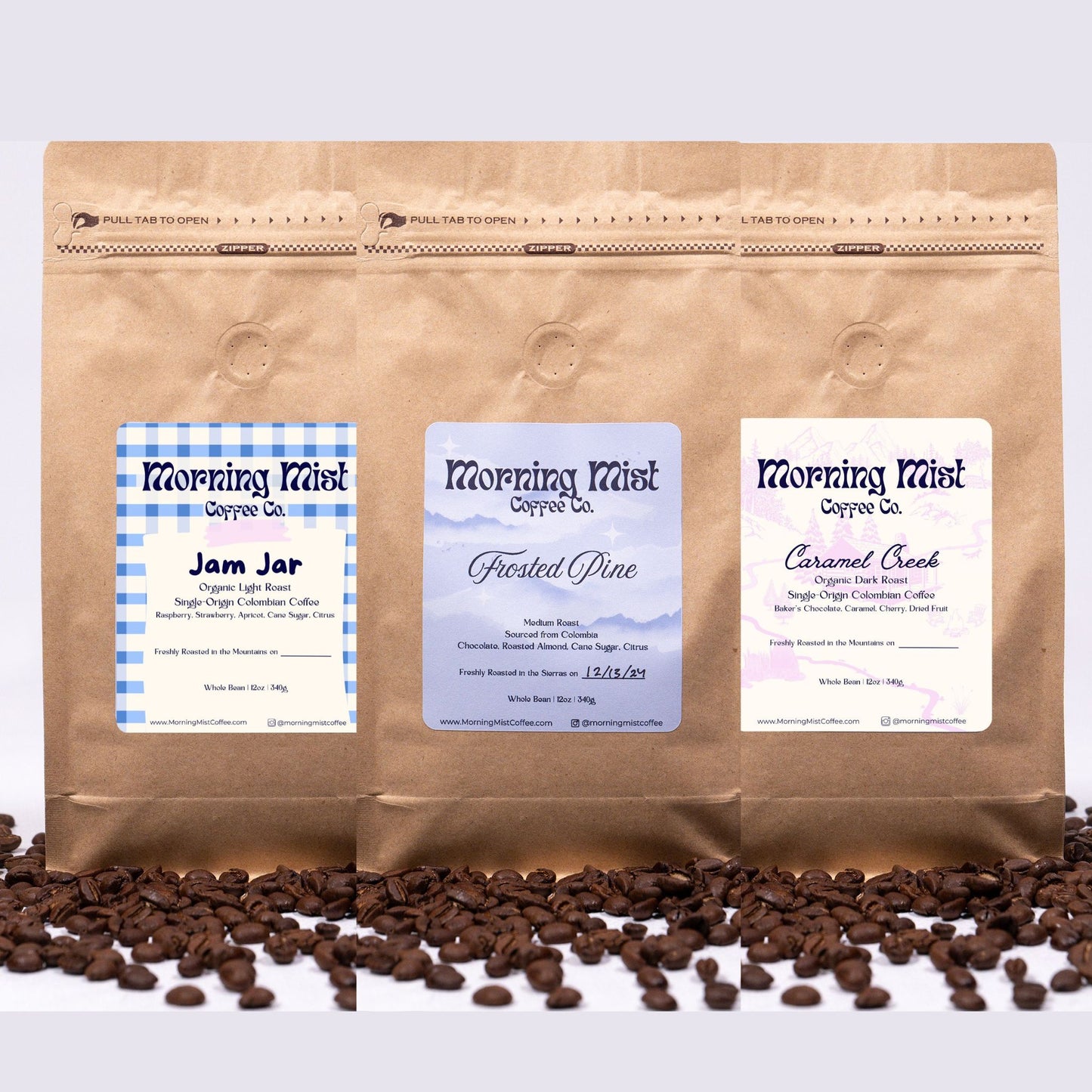 Variety Pack: Light, Medium, and Dark Roast Coffee